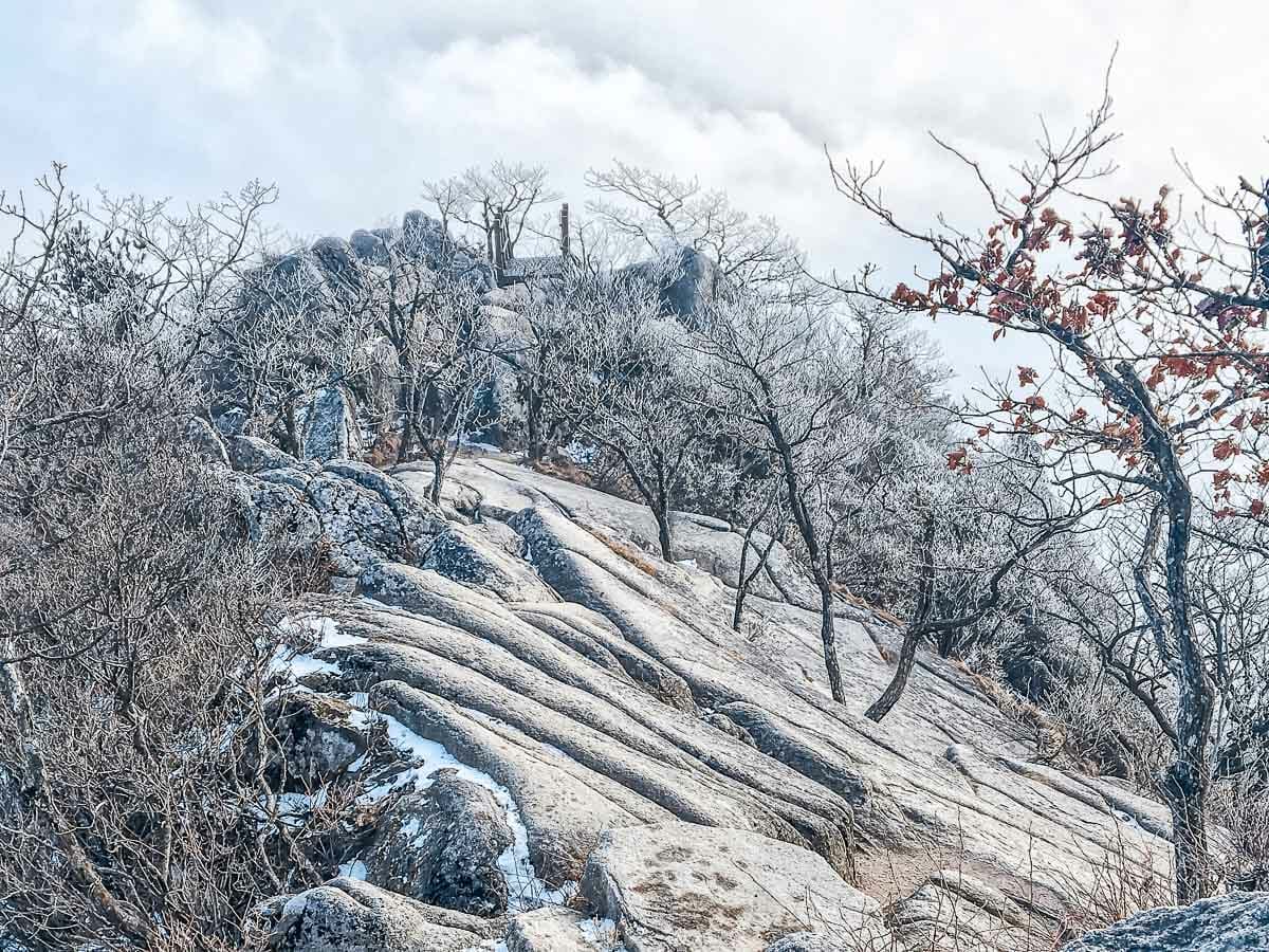 things to do in korea in winter icy mountain