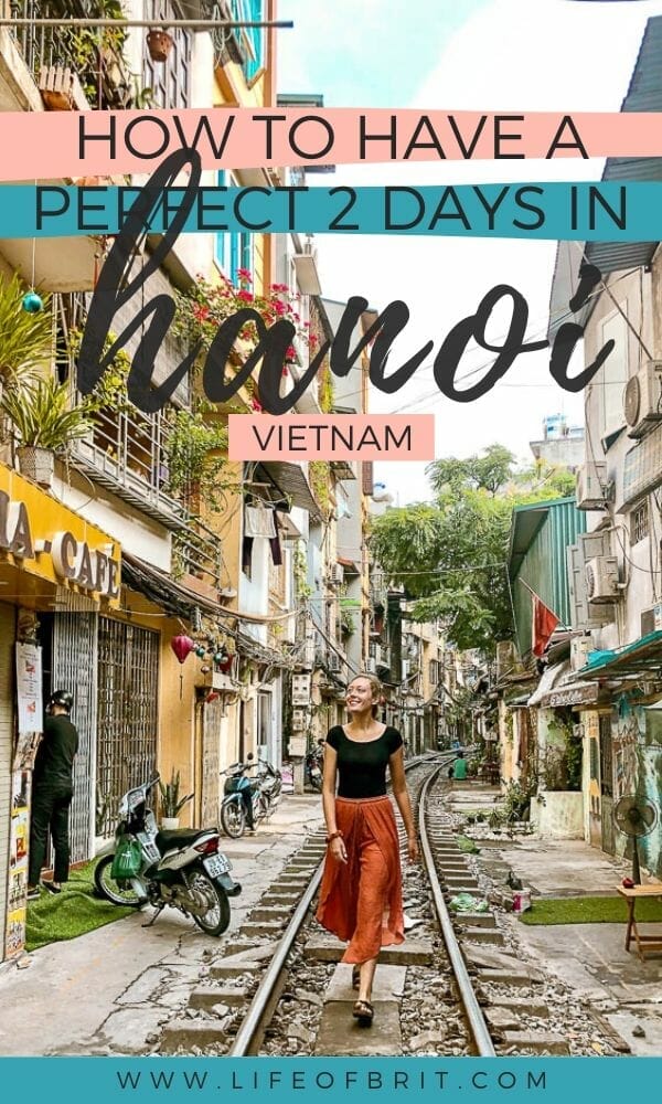 Hanoi itinerary pinterest graphic