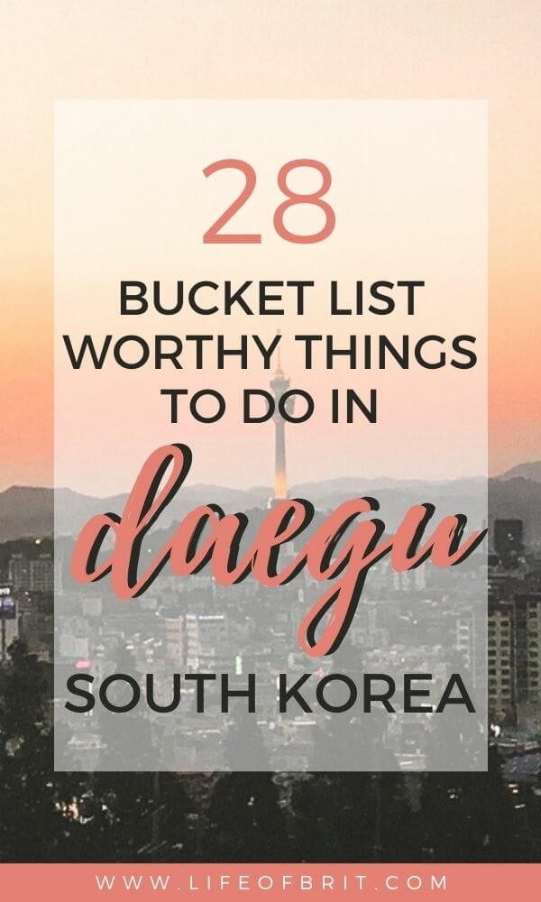 things to do in daegu South Korea