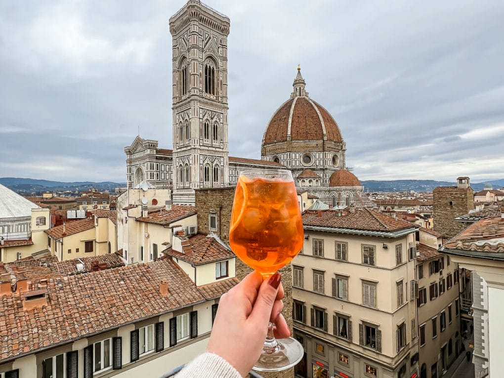View on art rooftop bar Florence things to do