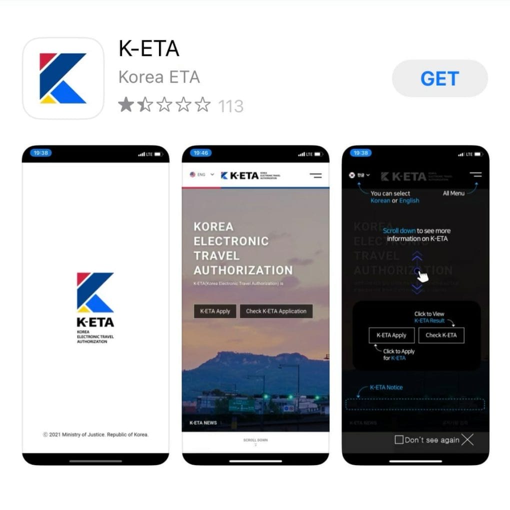 K-ETA travel app for korea