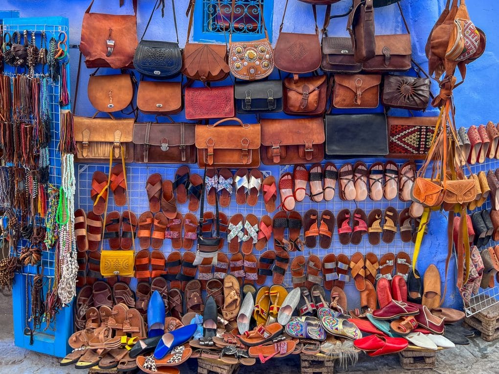 Morocco souvenirs leather 