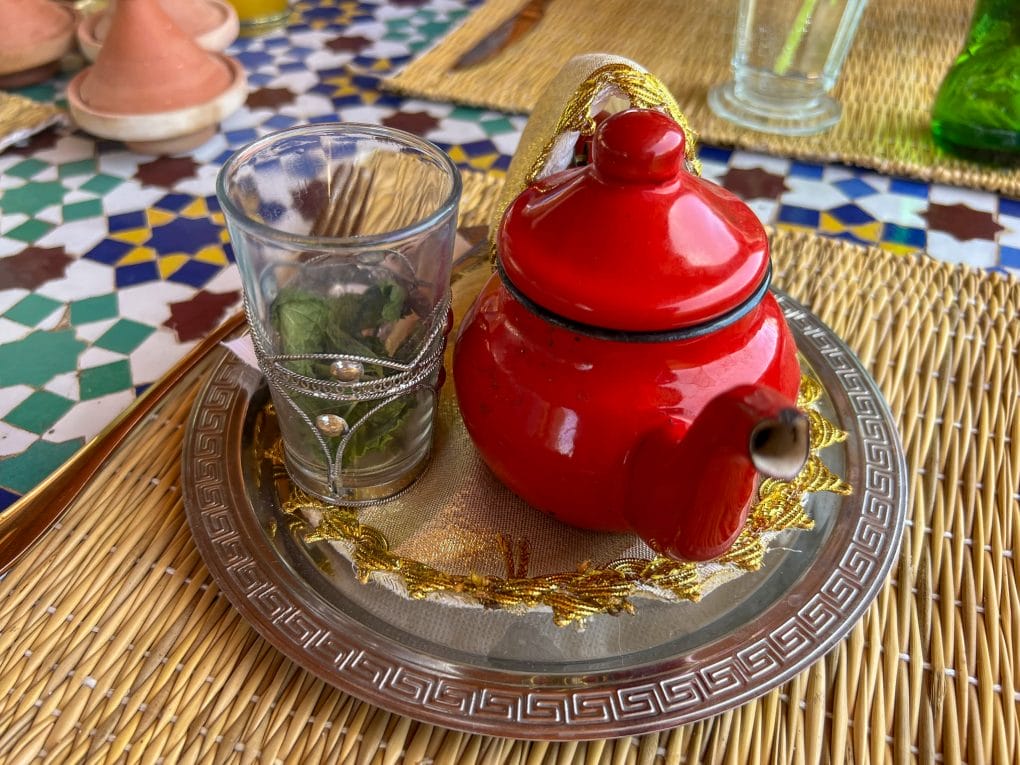 Moroccan mint tea and teapot