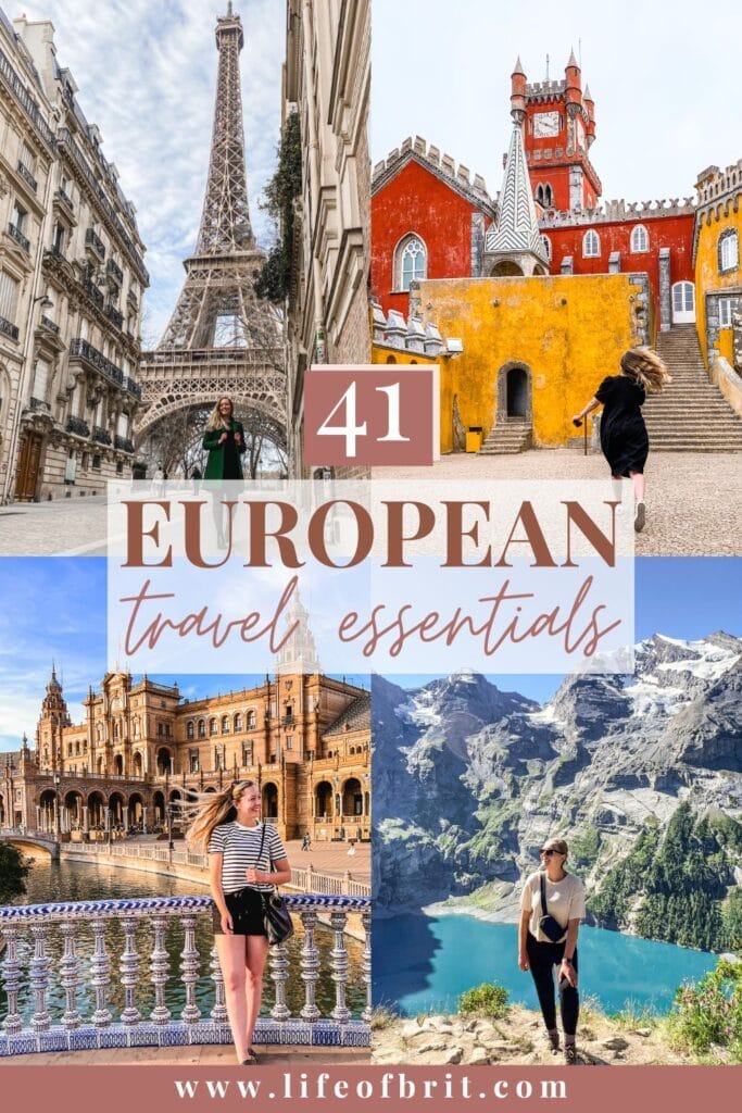 travel essentials for Europe graphic